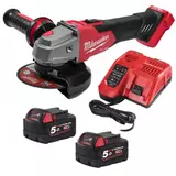 Kép 1/5 - Milwaukee M18 FSAG125XB-502X akkus Rapidstop sarokcsiszoló 2x5.0Ah akkuval és töltővel