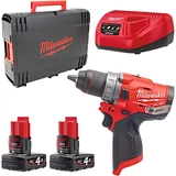 Kép 2/2 - Milwaukee M12 FDD-402X akkus fúró-csavarozó, 12V (2db 4Ah akkuval és töltővel)