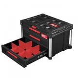 Kép 2/5 - Milwaukee 2 Packout tároló láda, 3 fiókos, 560x410x360mm