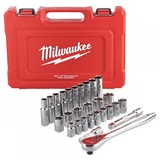 Kép 1/2 - Milwaukee racsnis dugókulcs készlet 1/2&quot;, 10-24mm, 28 részes