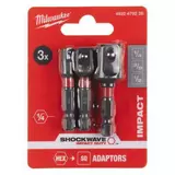 Kép 2/2 - Milwaukee Shockwave dugókulcs adapter szett 3 részes