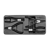 Kép 1/2 - Neo Tools zégerfogó készlet, tálcás, 180mm, 4 részes