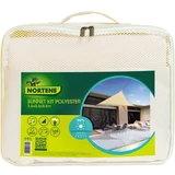 Kép 3/3 - Nortene SUNNET KIT POLYESTER napvitorla, háromszög, bézs, 3,6x3,6x3,6m
