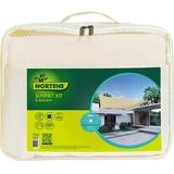 Kép 3/3 - Nortene SUNNET KIT POLYESTER napvitorla, négyzet, bézs, 3,6x3,6m
