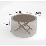 Kép 2/3 - Nortene COVERTOP vízálló bútortakaró szövet kerek asztalhoz, 125x125x70cm