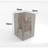 Kép 2/3 - Nortene COVERTOP vízálló bútortakaró szövet székekhez, 70x70x110cm