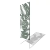 Kép 4/5 - Nortene Deco Panel Cactus fém panel, dekoratív motívumokkal, zöld, 600x10x1500mm