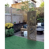 Kép 5/5 - Nortene Panel Deco Athea fém panel, dekoratív motívumokkal, barna, 600x10x1500mm