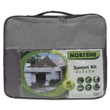Kép 2/4 - Nortene Sunnet Kit szőtt napvitorla, háromszög alakú, antracit 3x3x3m
