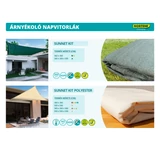 Kép 4/4 - Nortene Sunnet Kit szőtt napvitorla, háromszög alakú, antracit 3x3x3m
