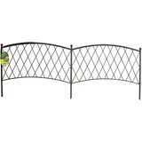 Kép 2/3 - Nortene Classic Metal Border ágyásszegély, fém, barna, 0.4x1m