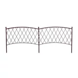 Kép 1/3 - Nortene Classic Metal Border ágyásszegély, fém, barna, 0.4x1m