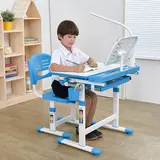 Kép 5/5 - Többfunkciós gyerek íróasztal, állítható magasság, kék