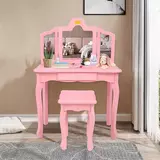 Kép 2/2 - Gyermek fésülködő asztal, rózsaszín
