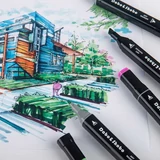 Kép 2/3 - Timeless Tools kétvégű alkoholos marker készlet, fadobozban, 170db-os
