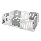 Kép 1/3 - Műanyag babakarám, 10 elemes, szürke-fehér