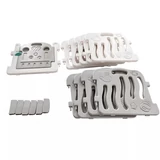 Kép 2/3 - Műanyag babakarám, 10 elemes, szürke-fehér