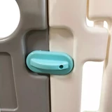 Kép 3/3 - Műanyag babakarám, 10 elemes, szürke-fehér