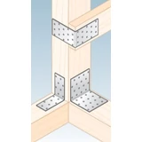 Kép 2/2 - Perforált sarokösszekötő lemez, inox, 40x40x50x2.5mm