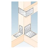 Kép 2/2 - Perforált sarokösszekötő lemez, horganyzott, 90x90x40x2mm 