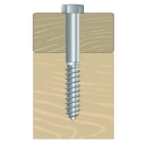 Kép 3/5 - Hatlapfejű állványcsavar, horganyzott 6x70mm