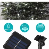 Kép 4/9 - 100 LED-es napelemes kerti fényfüzér, hideg fehér, 10m