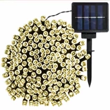 Kép 4/8 - 100 LED-es napelemes kerti fényfüzér, meleg fehér, 10m