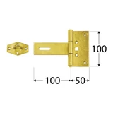 Kép 2/3 - Erősített lakatpánt, horganyzott, 100+50/100mm 