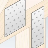 Kép 2/2 - Perforált összekötő lemez, horganyzott, 80x240x2mm 