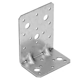 Kép 1/2 - Erősített sarokösszekötő lemez, horganyzott, 95x53x75x2.5mm