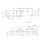 Kép 3/3 - Lakatolható ládazár, horganyzott, d=4mm, 75/102mm
