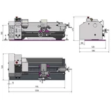 Kép 2/2 - Optimum TU2506 Esztergagép 240x550mm, 750W, 400V