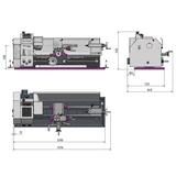 Kép 2/2 - Optimum TU 2807 Esztergagép 280x700mm, 850W, 230V