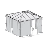 Kép 5/5 - Palram árnyékoló, Palermo 3000/3600 pavilonhoz