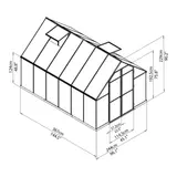 Kép 5/5 - Palram Essence 8x12 polikarbonát üvegház, ezüst, 366x242.5x231cm