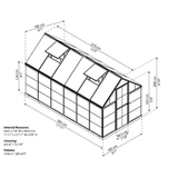 Kép 2/2 - Palram Canopia hybrid 6x8 polikarbonát melegház, 6.85m2