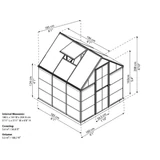 Kép 2/2 - Palram Canopia hybrid 6x8 polikarbonát melegház, 3.51m2