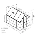 Kép 2/2 - Palram Canopia hybrid 6x8 polikarbonát melegház, 4.63m2