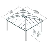 Kép 5/5 - Palram Dallas kerti pavilon, 4.3x4.9m