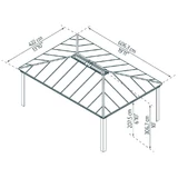 Kép 5/5 - Palram Dallas kerti pavilon, 4.3x6.1m