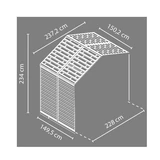 Kép 1/2 - Palram Skylight 8x4 bővítő elem, barna