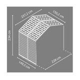 Kép 1/2 - Palram Skylight 8x4 bővítő elem, szürke