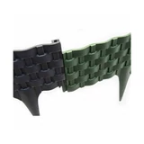 Kép 3/4 - Leszúrható rattan hatású ágyásszegély, zöld, 80cm