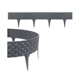 Kép 2/4 - Leszúrható rattan hatású ágyásszegély, zöld, 80cm