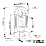 Kép 2/3 - FIRENZE álló falikút