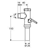 Kép 2/2 - Schell Schellomat WC-öblítő szelep 3/4"