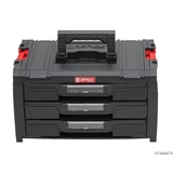 Kép 3/5 - Qbrick System PRO Drawer 3 szerszámosláda, fekete, 450x310x244mm
