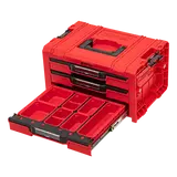 Kép 3/5 - Qbrick System PRO Drawer 3 szerszámosláda, piros, 450x310x244mm
