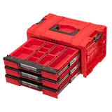 Kép 5/5 - Qbrick System PRO Drawer 3 szerszámosláda, piros, 450x310x244mm