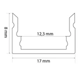Kép 5/5 - Phenom LED aluminium profil sín, 1000x17x8mm